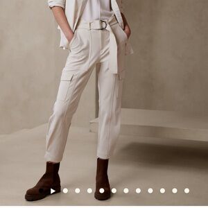 Banana republic cream white cargo pants